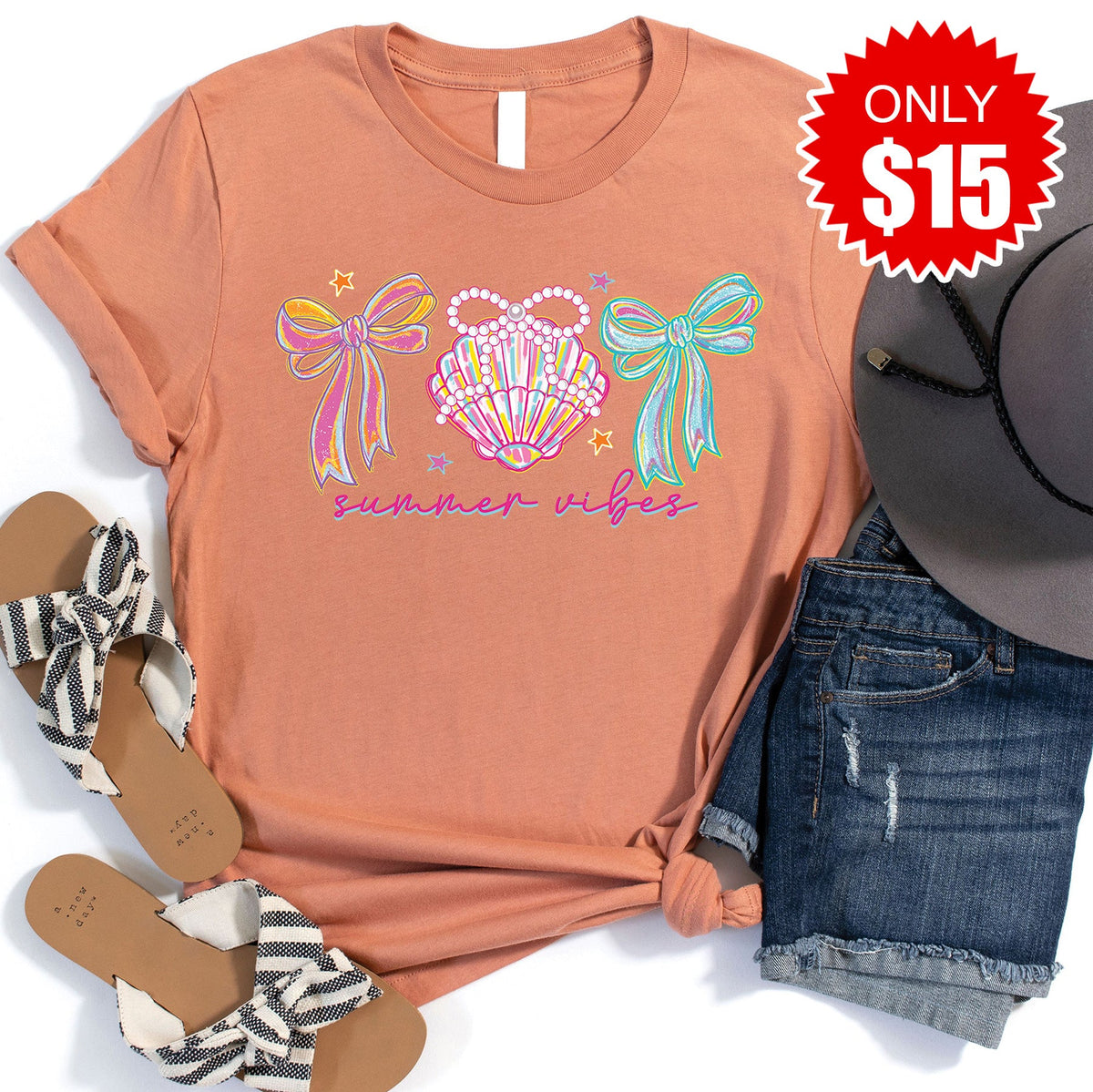 Summer Vibes Tee - Heather Terracotta - 15 product image 1