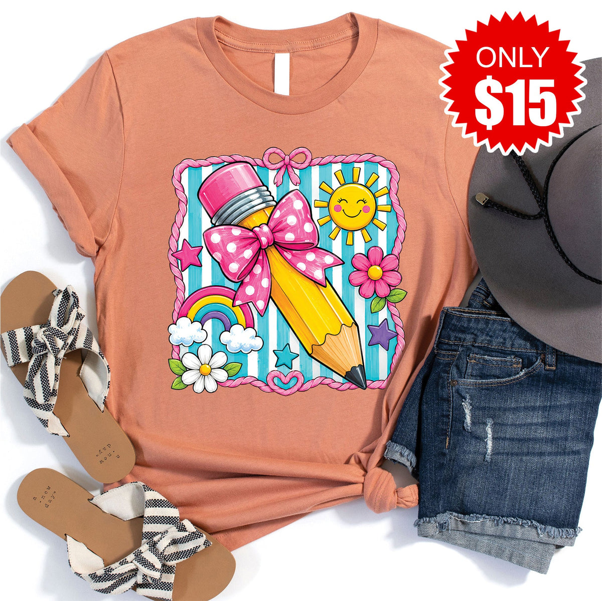 Pencil Tee - Heather Terracotta - 15 product image 1