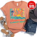 Happiness Comes In Waves Tee - Heather Terracotta - 15 product image 1