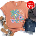 Floral Seahorse Tee - Heather Terracotta - 15 product image 1