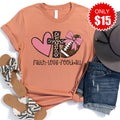 Faith Love Football Tee - Heather Terracotta - 15 product image 1