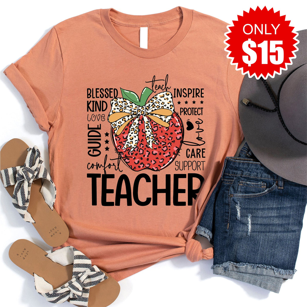 Teacher Tee - Heather Terracotta - 15 product image 1