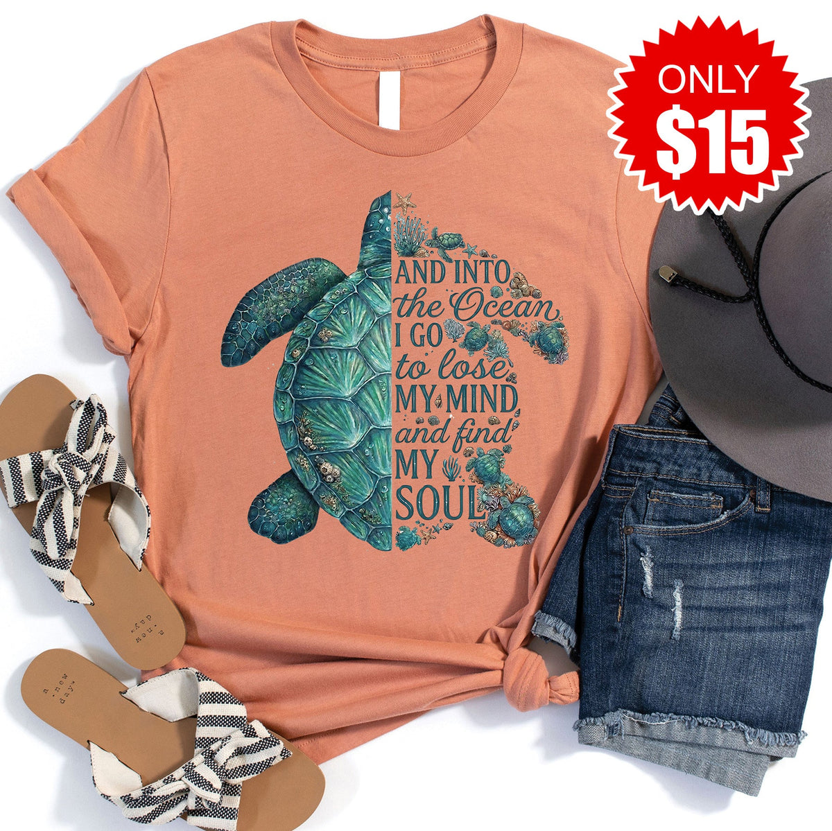 Summer Vibes Tee - Heather Terracotta - 15 product image 1