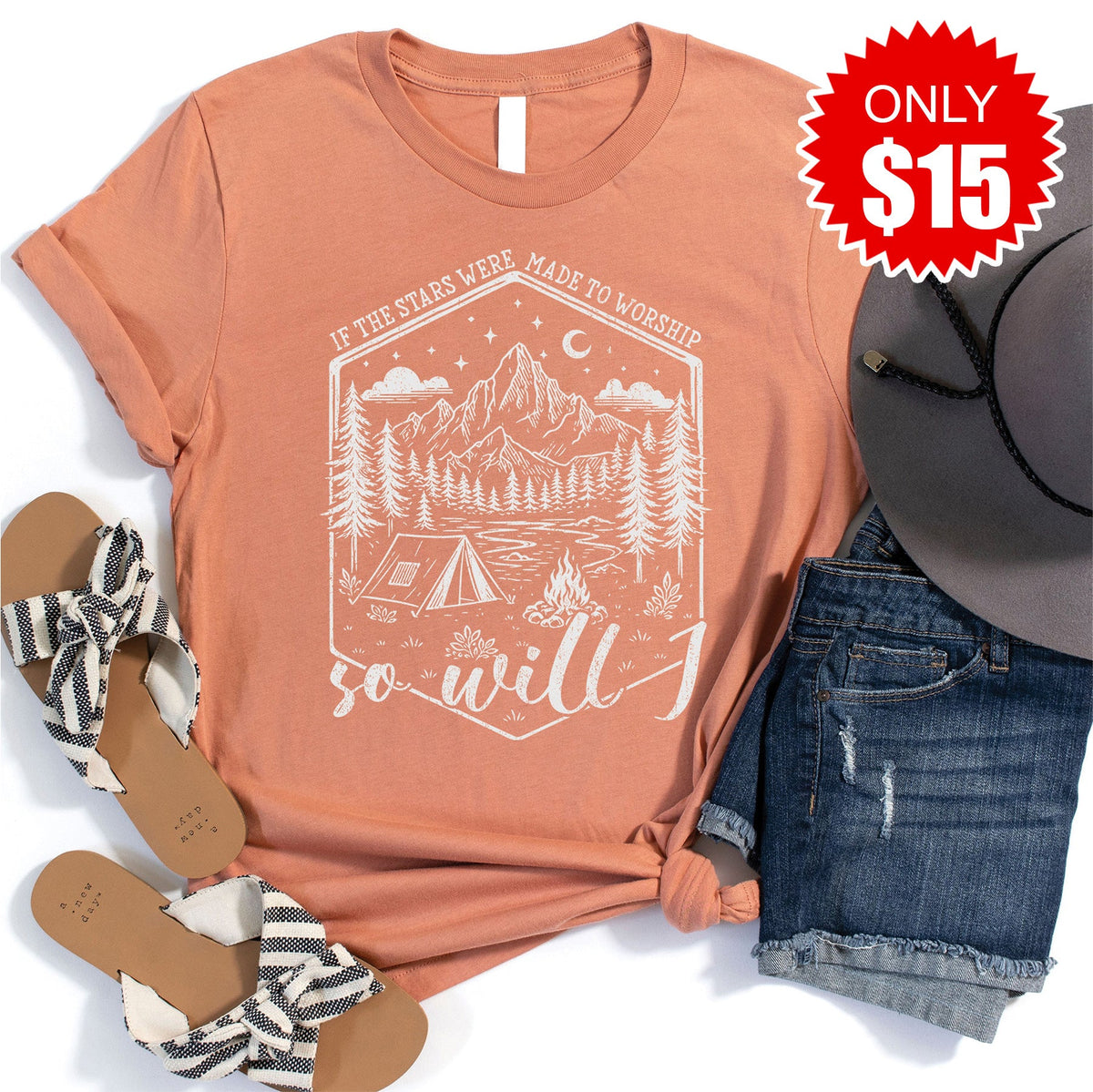 So Will I Tee - Heather Terracotta - 15 product image 1