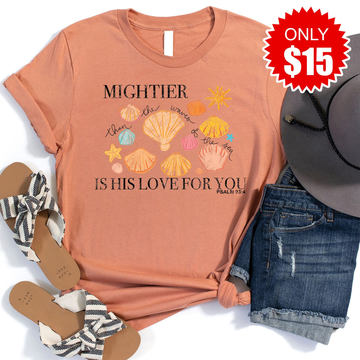 Mightier Tee - Heather Terracotta - 15 product image 1