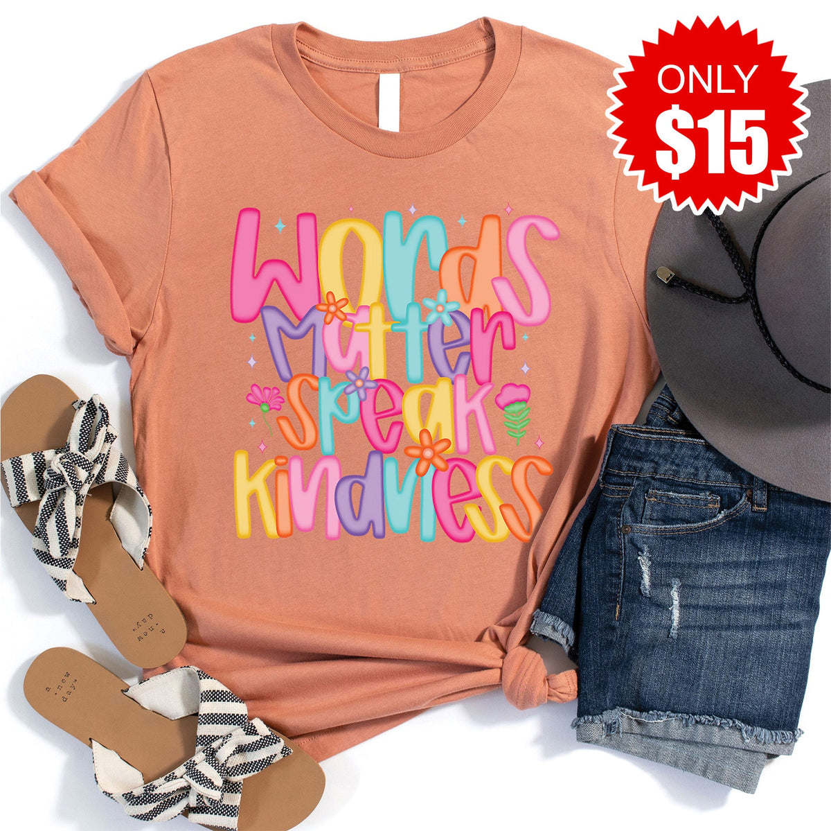 Words Matter Tee - Heather Terracotta - 15 product image 1