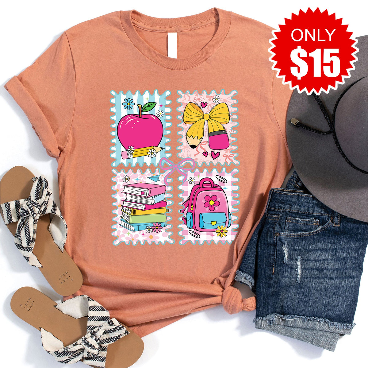 Back To School Tee - Heather Terracotta - 15 product image 1