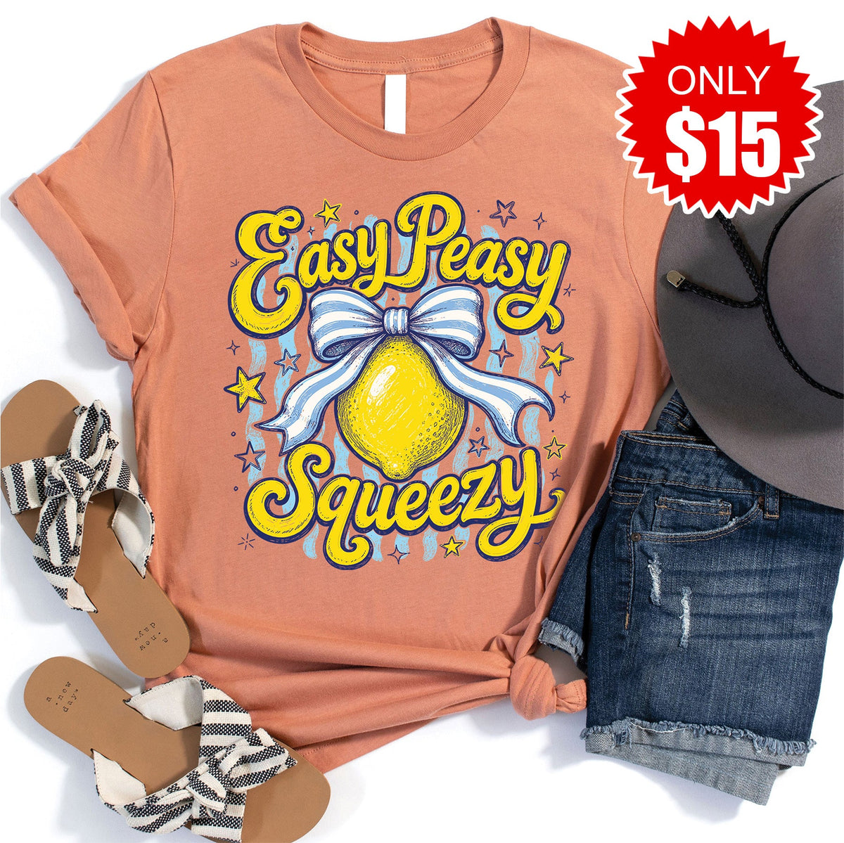 Easy Peasy Tee - Heather Terracotta - 15 product image 1