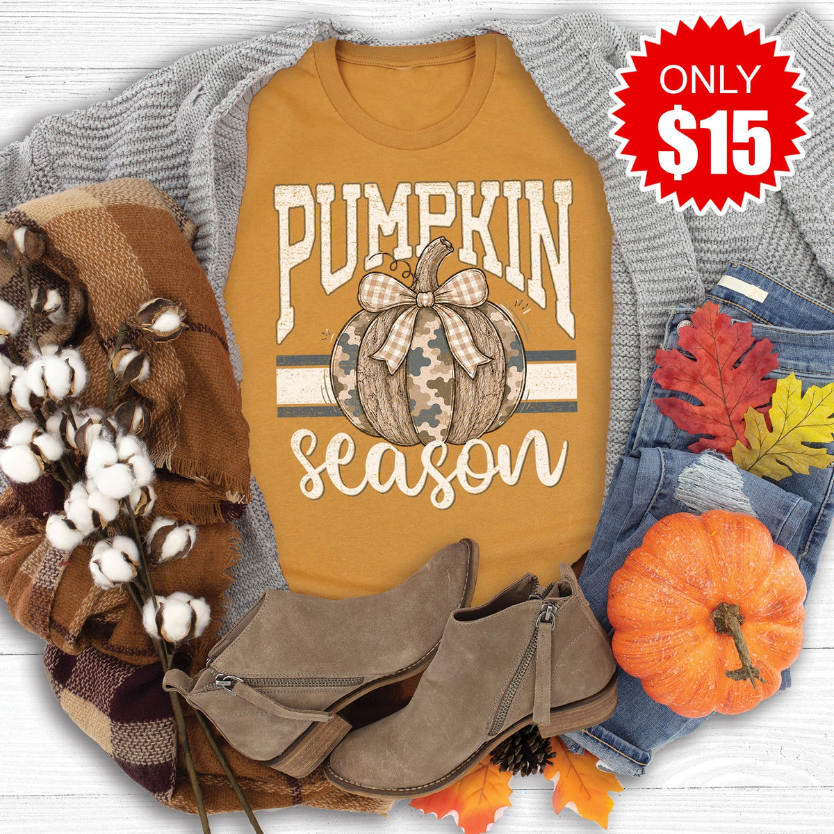 Pumpkin Season Tee - Heather Toast - 15 product image 1