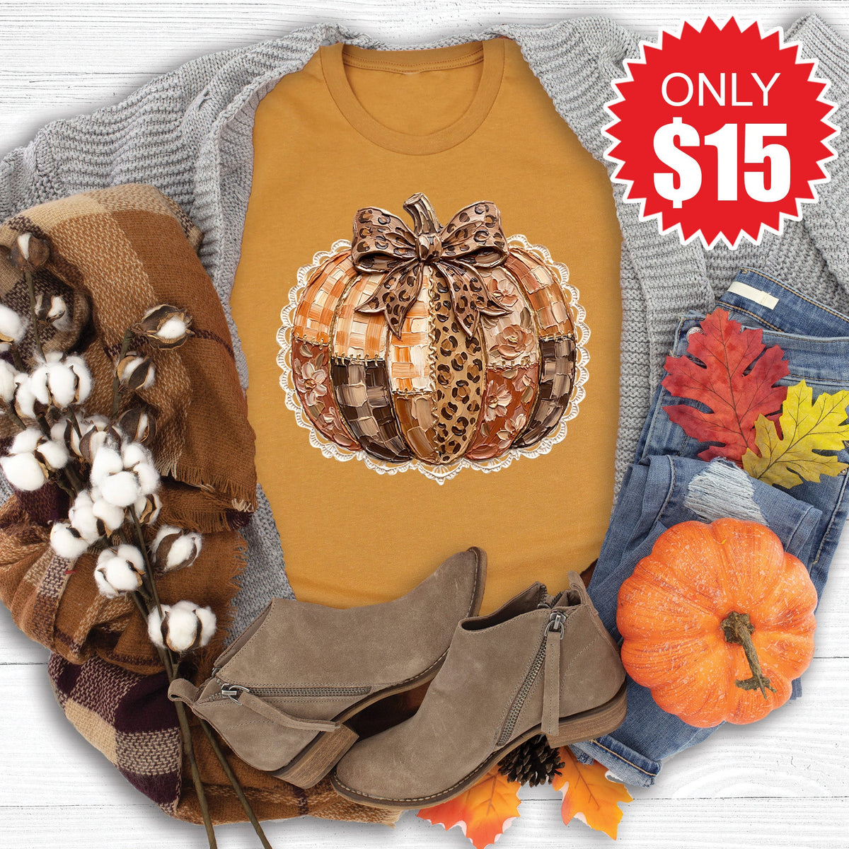 Pumpkin Tee - Heather Toast - 15 product image 1