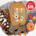 Flowers and Pumpkins Tee - Heather Toast - 15 product image 1