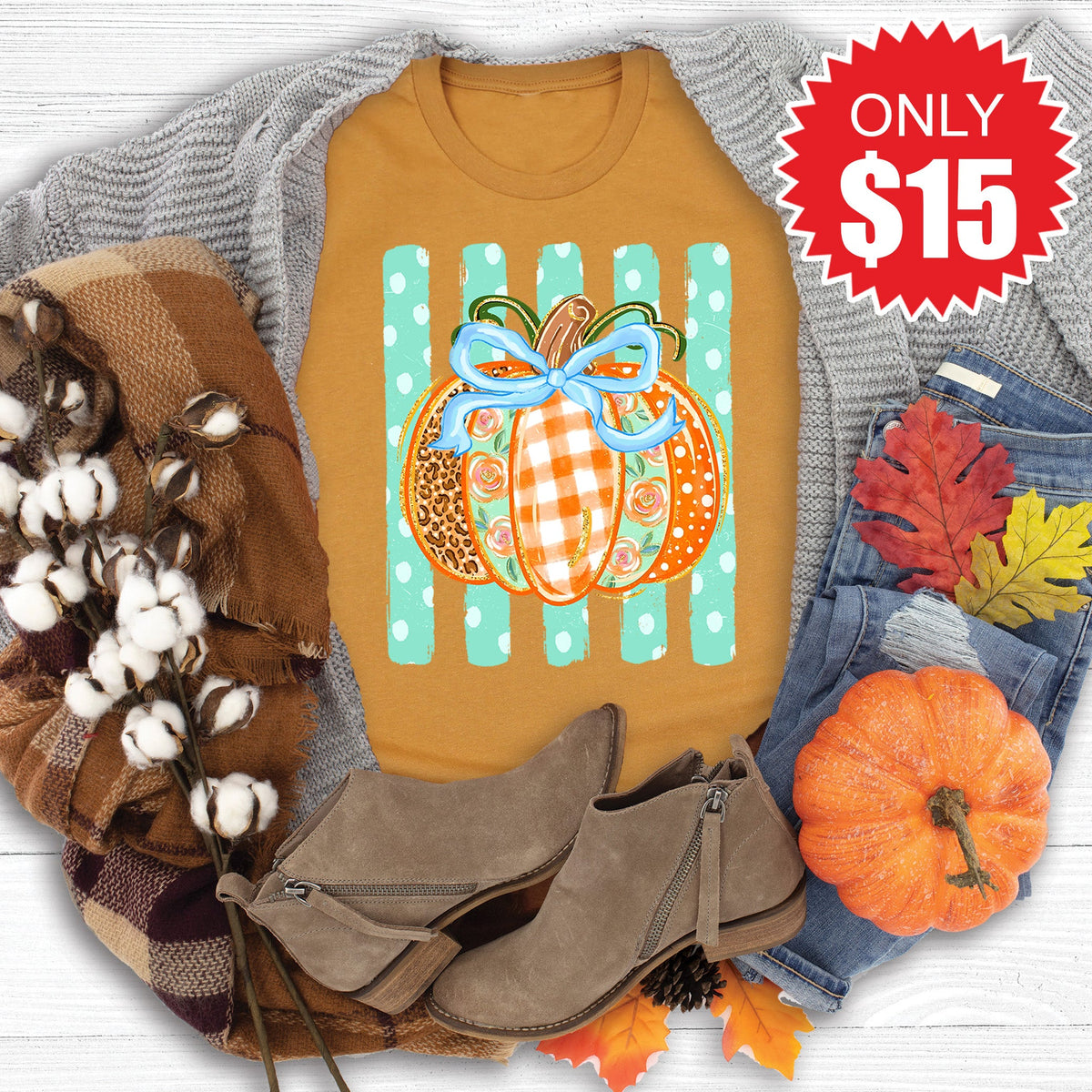 Pumpkin Tee - Heather Toast - 15 product image 1