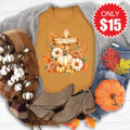 Cross And Pumpkins Tee - Heather Toast - 15 product image 1
