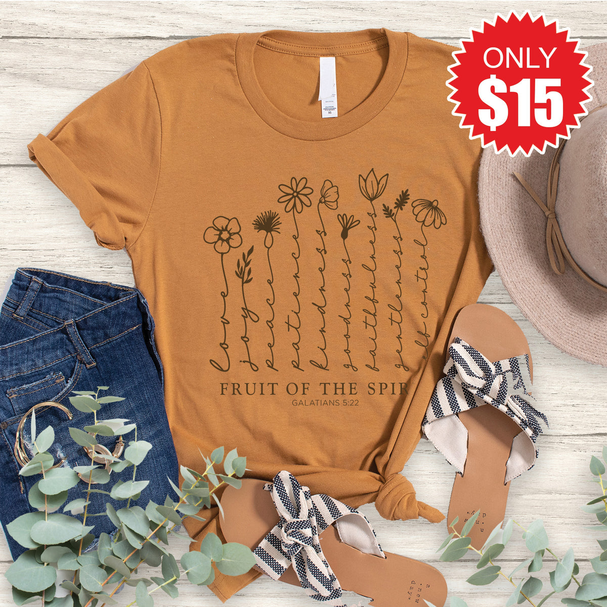Fruit Of The Spirit Tee - Heather Toast - 15 product image 1