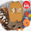Jesus And Pumpkins Tee - Heather Toast - 15 product image 1