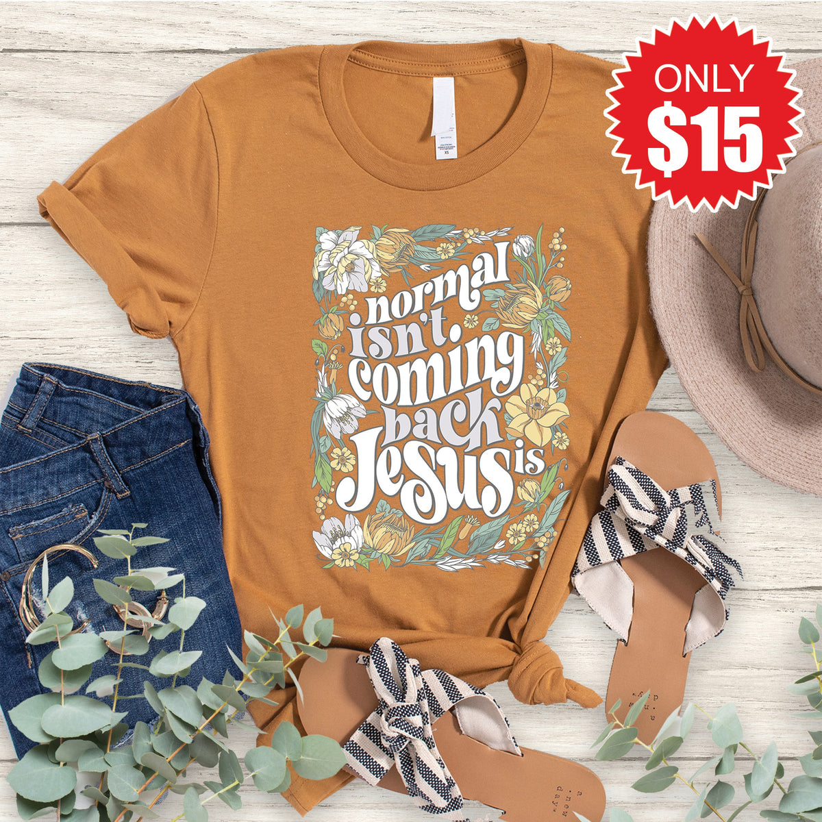 Normal Isn't Coming Back Tee - Heather Toast - 15 product image 1