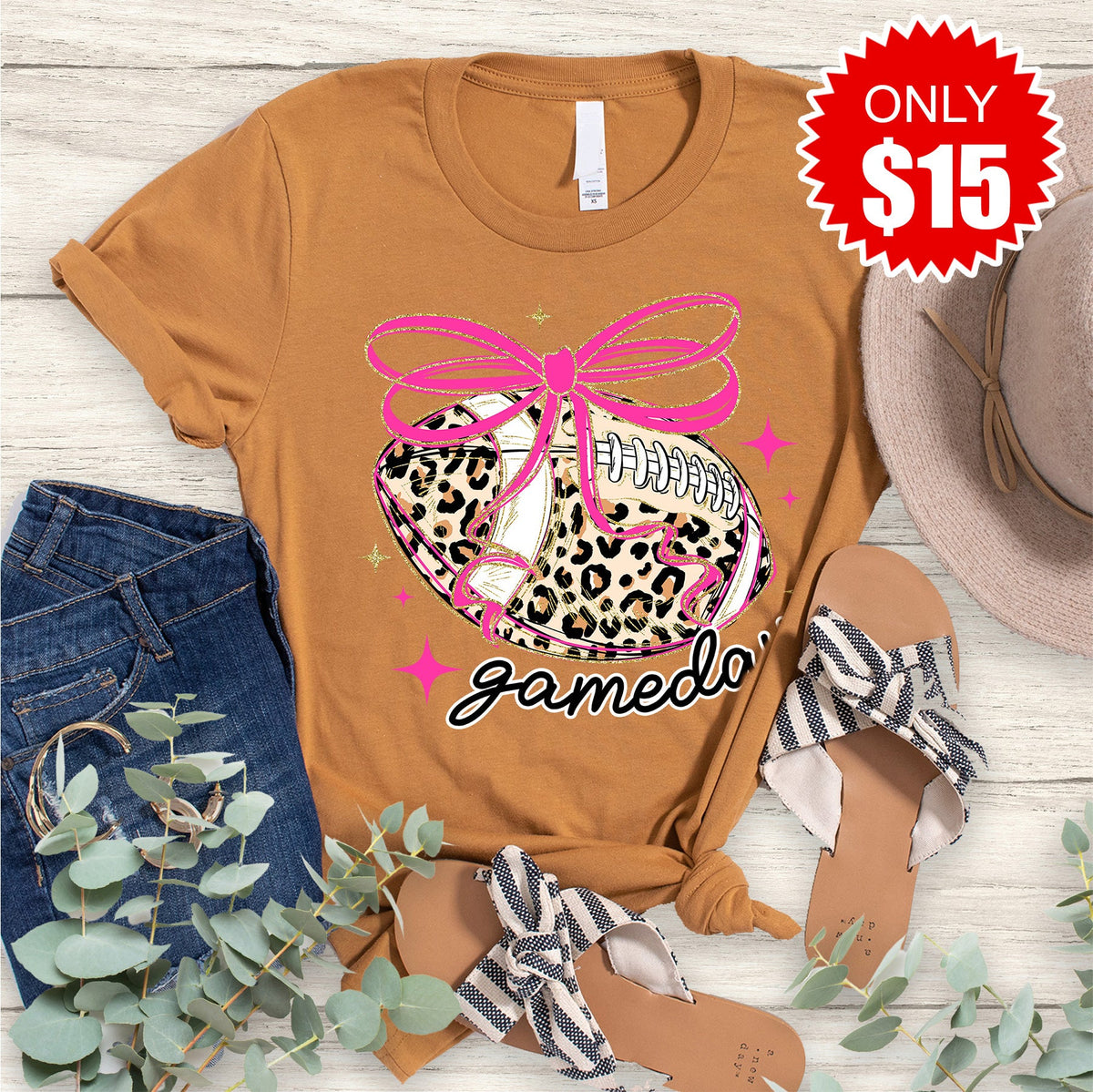 Game Day Leopard Tee - Heather Toast - 15 product image 1