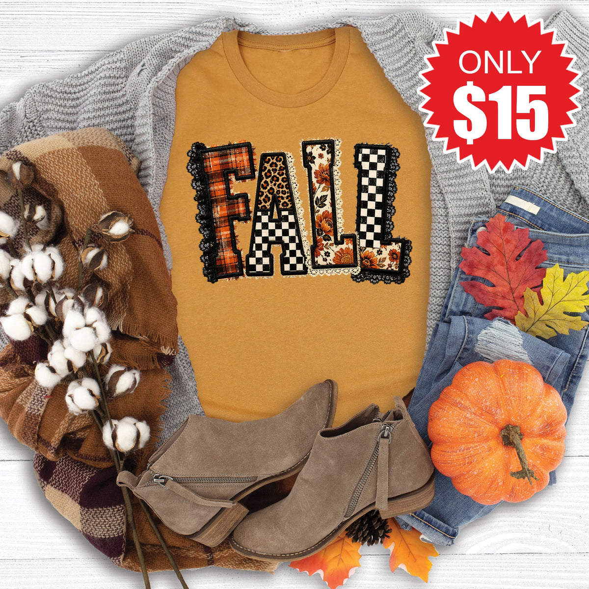Fall Tee - Heather Toast - 15 product image 1