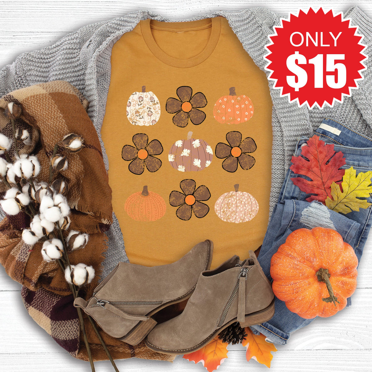 Fall Tee - Heather Toast - 15 product image 1