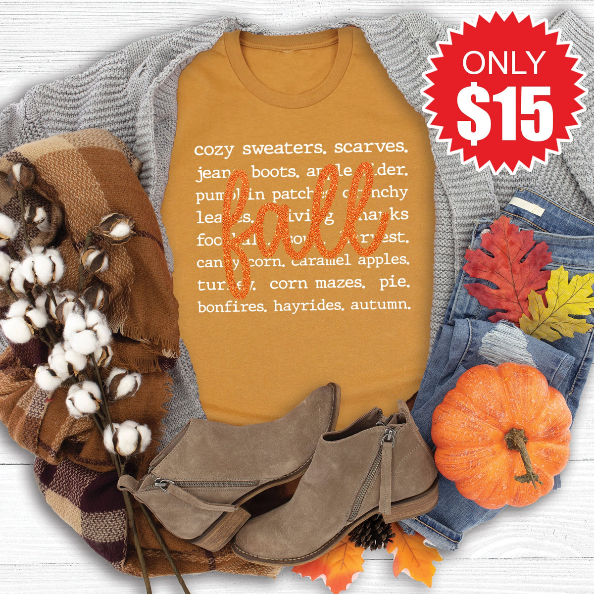 Fall Tee - Heather Toast - 15 product image 1