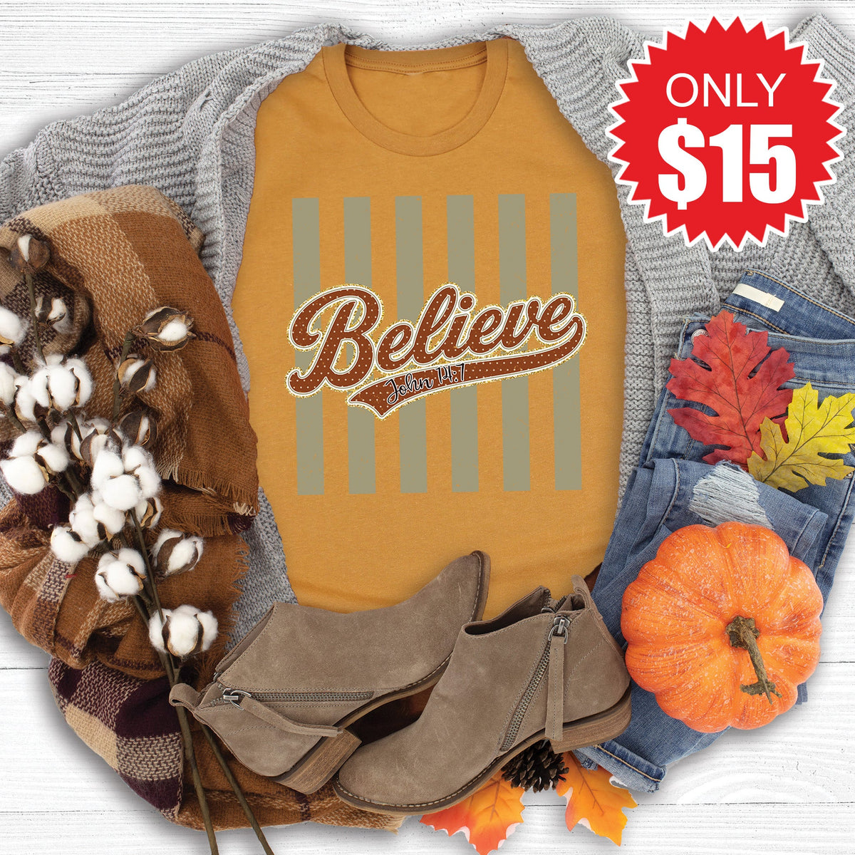 Believe Tee - Heather Toast - 15 product image 1