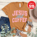 Jesus And Coffee Tee - Heather Toast - 15 product image 1