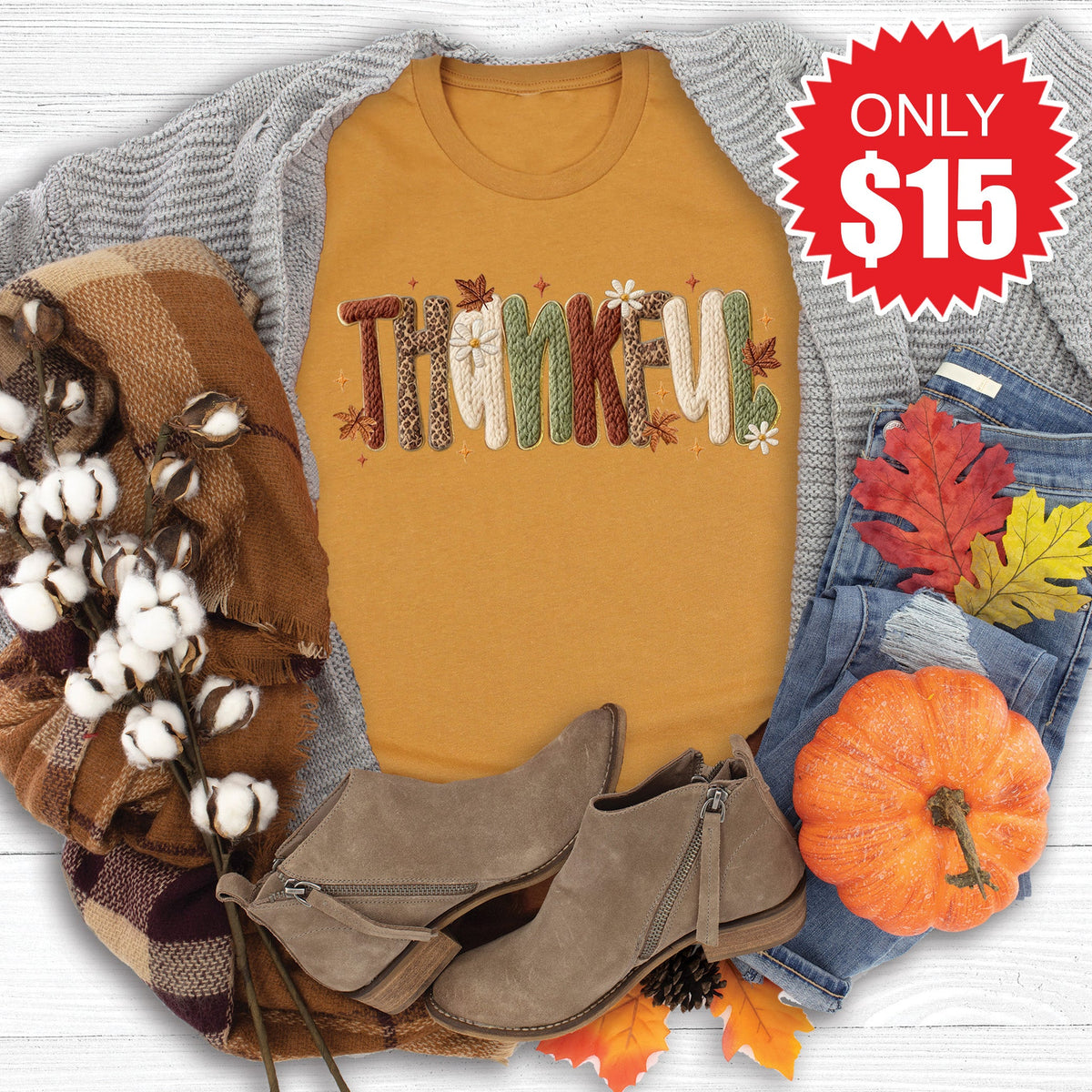 Thankful Tee - Heather Toast - 15 product image 1