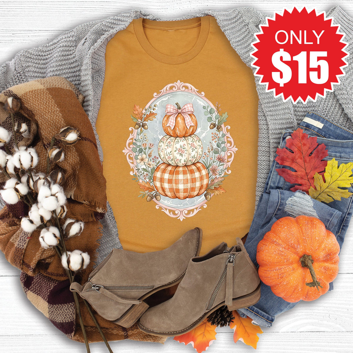 Pumpkins Tee - Heather Toast - 15 product image 1
