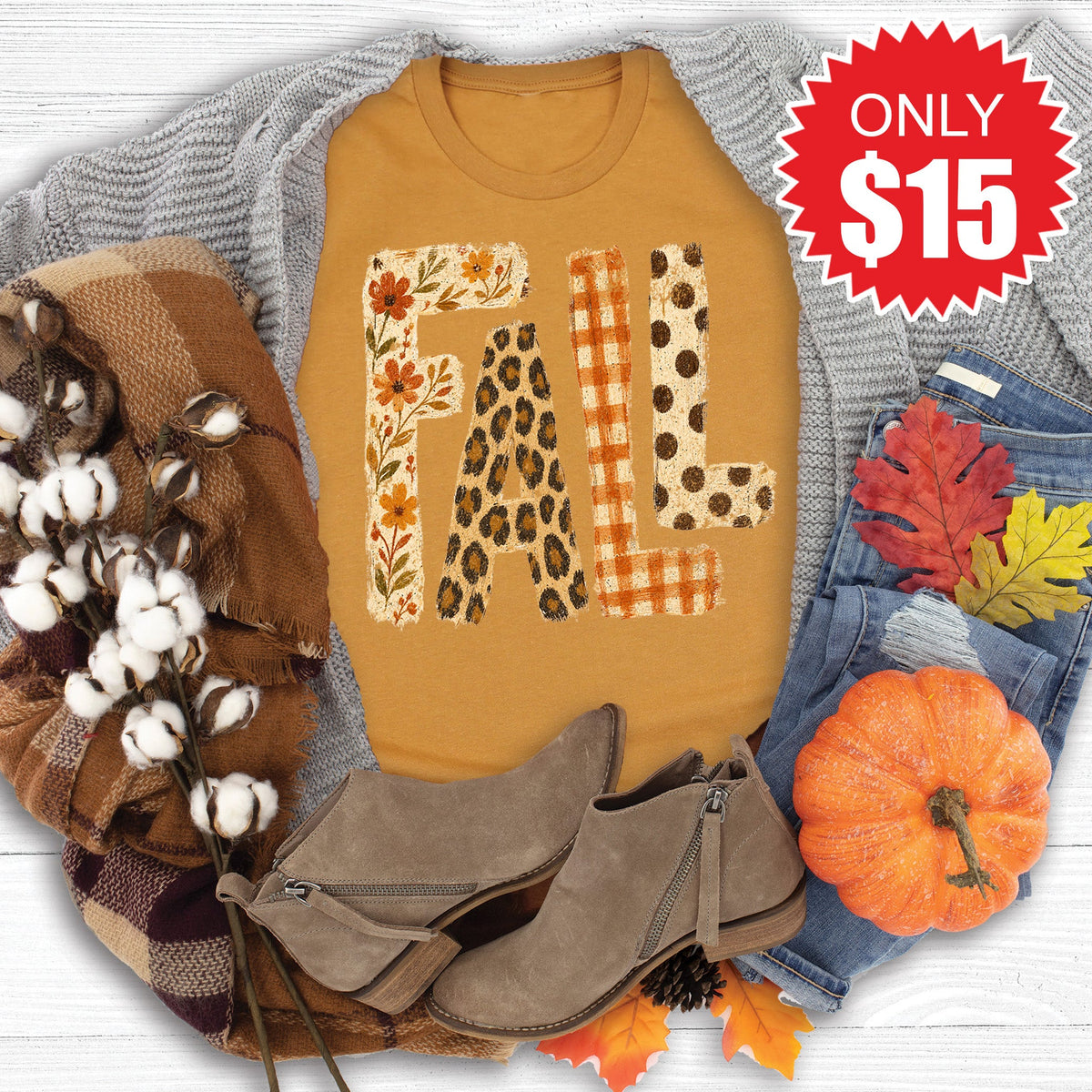 Fall Tee - Heather Toast - 15 product image 1