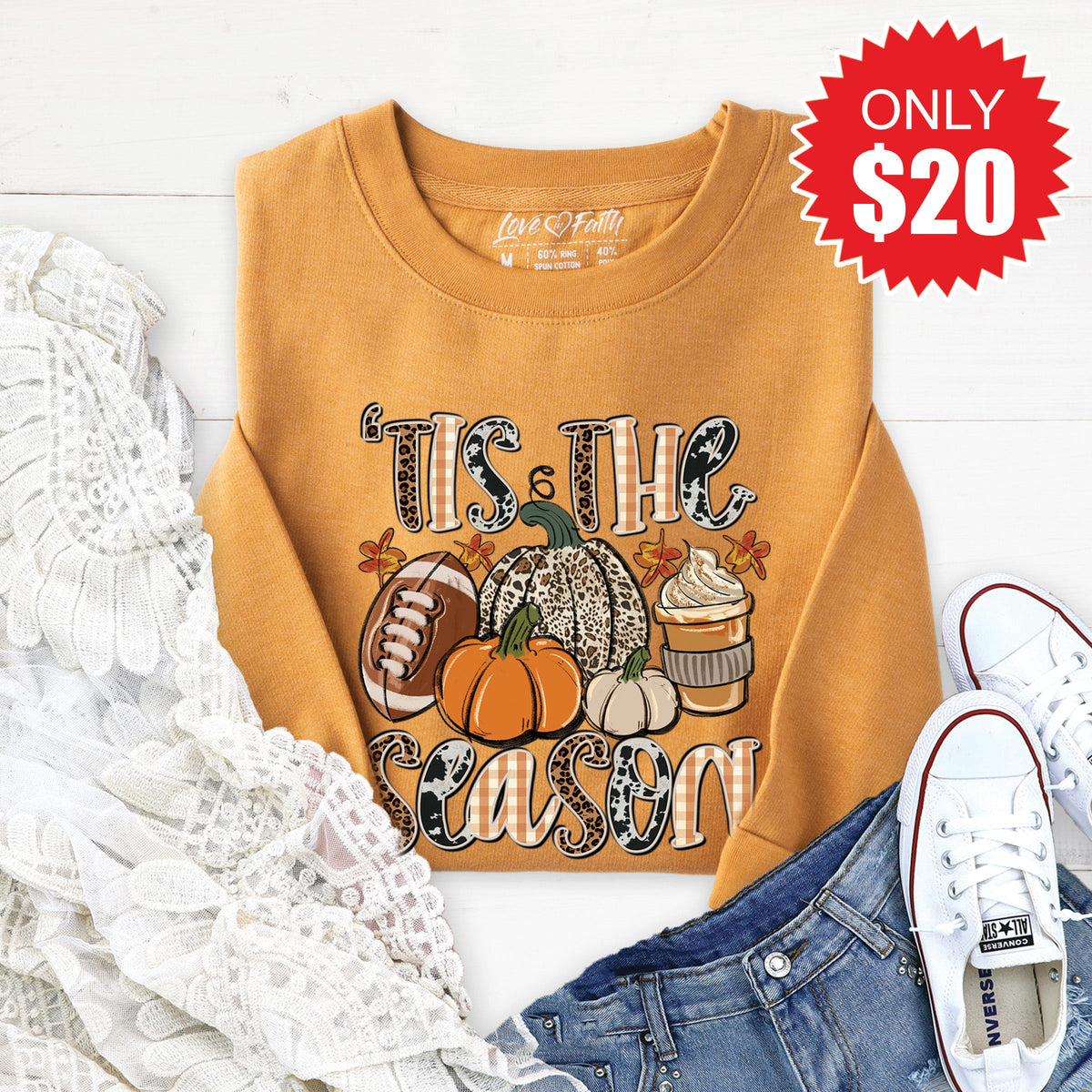 Tis The Season Sweatshirt - Heather Toast - 20 product image 1
