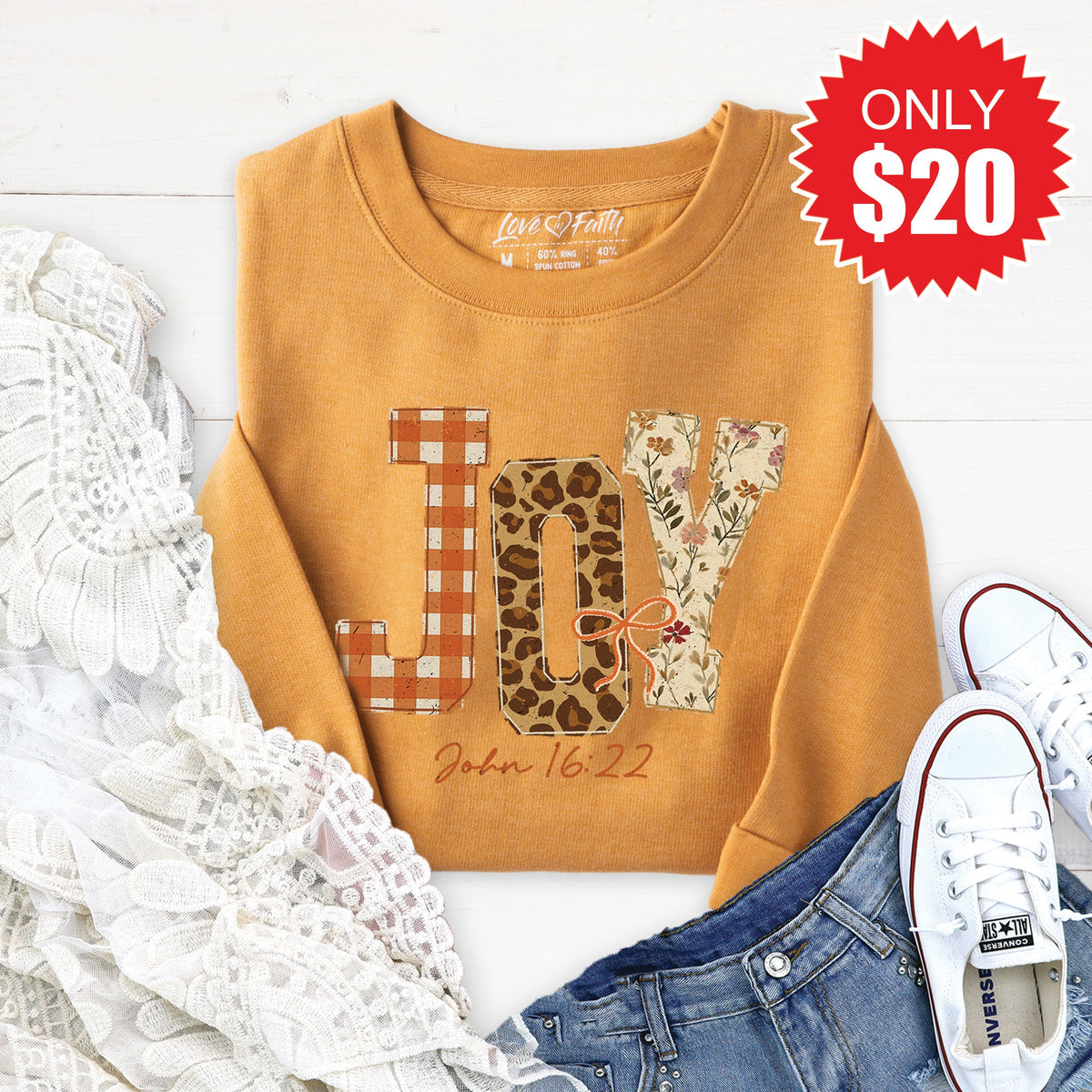 Joy Sweatshirt - Heather Toast - 20 product image 1