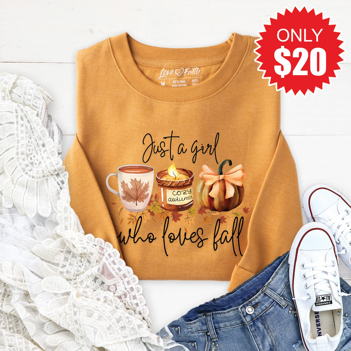 Just a Girl Sweatshirt - Heather Toast - 20 product image 1