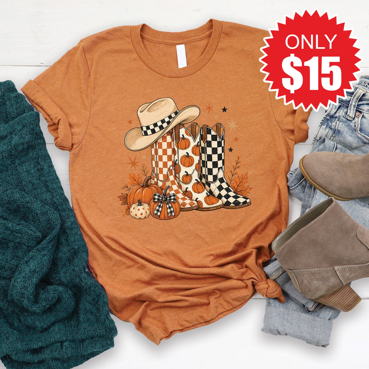 Fall Boots Tee - Heather Autumn - 15 product image 1