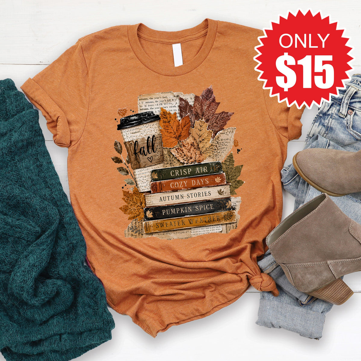 Fall Leaves Tee - Heather Autumn - 15 product image 1