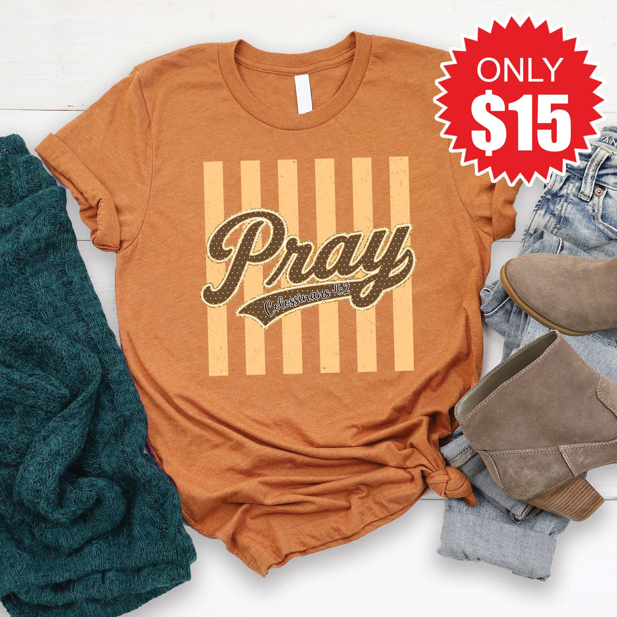 Pray Tee - Heather Autumn - 15 product image 1