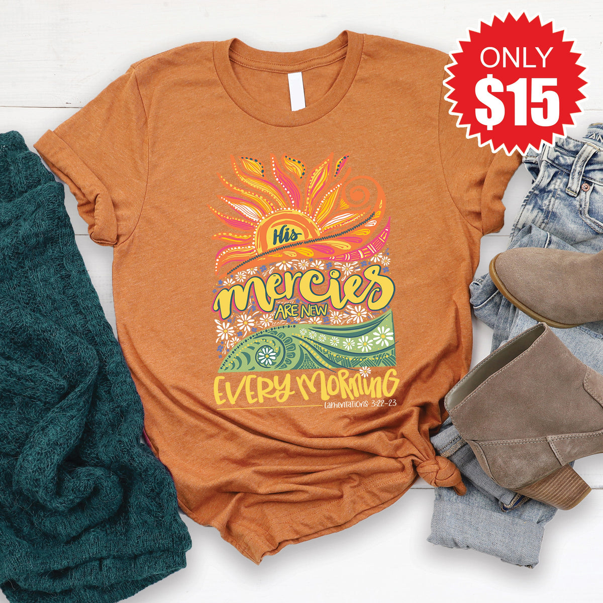 His Mercies Are New Tee - Heather Autumn - 15 product image 1
