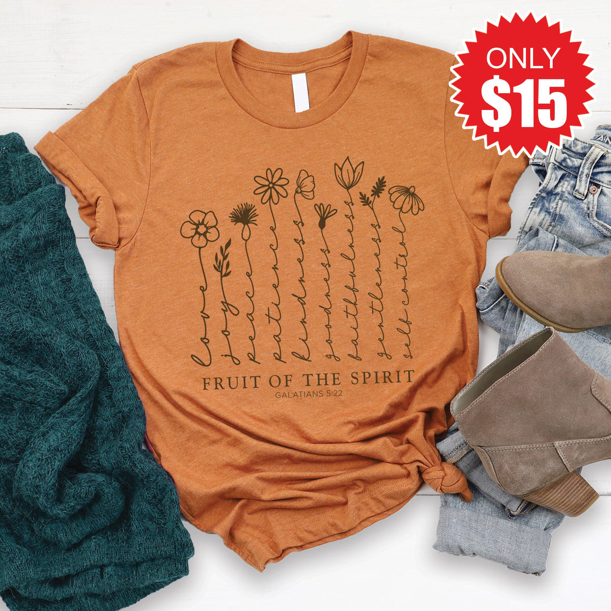 Fruit Of The Spirit Tee - Heather Autumn - 15 product image 1