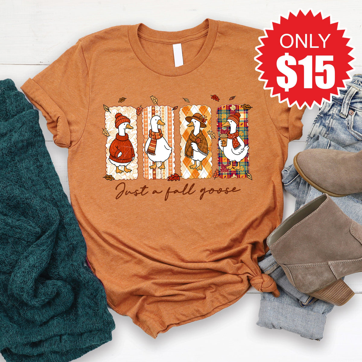 Fall Goose Tee - Heather Autumn - 15 product image 1