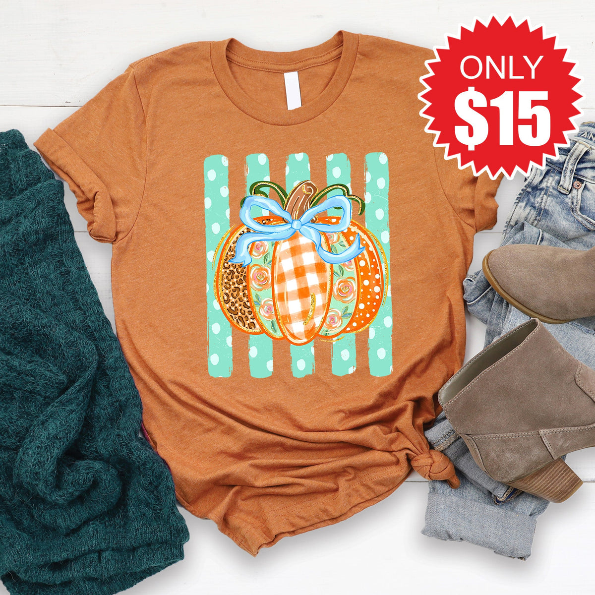 Pumpkin Tee - Heather Autumn - 15 product image 1