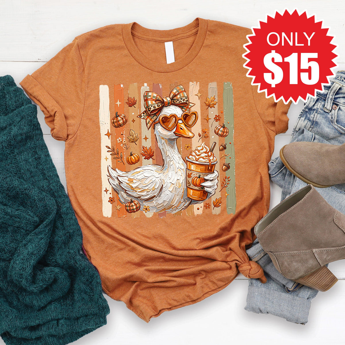 Fall Goose Tee - Heather Autumn - 15 product image 1