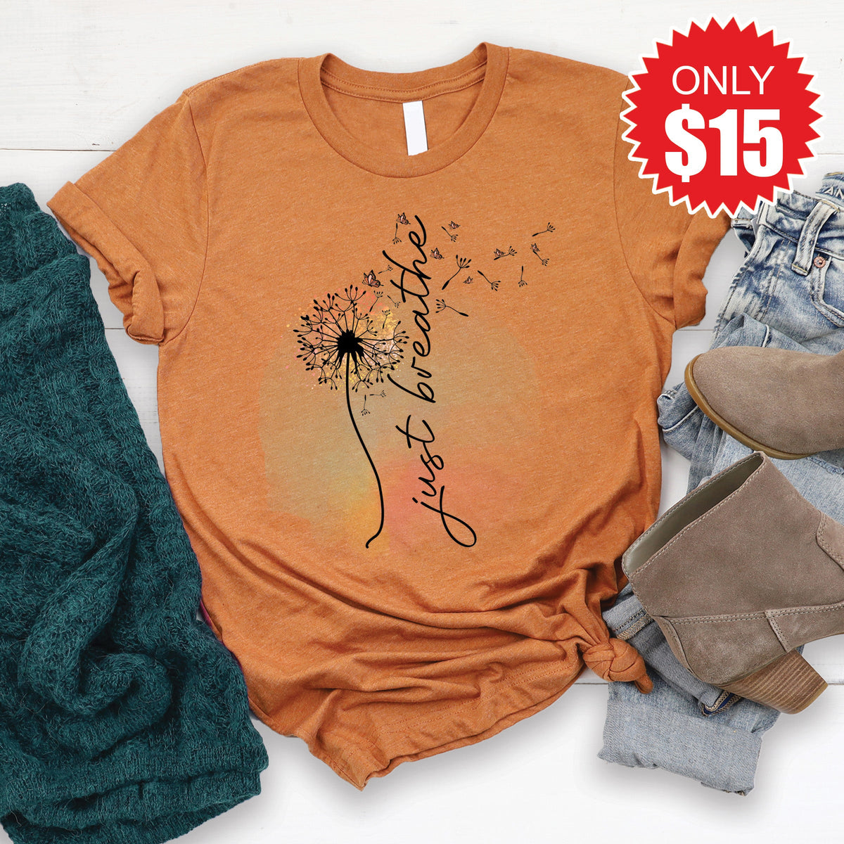 Just Breathe Tee - Heather Autumn - 15 product image 1