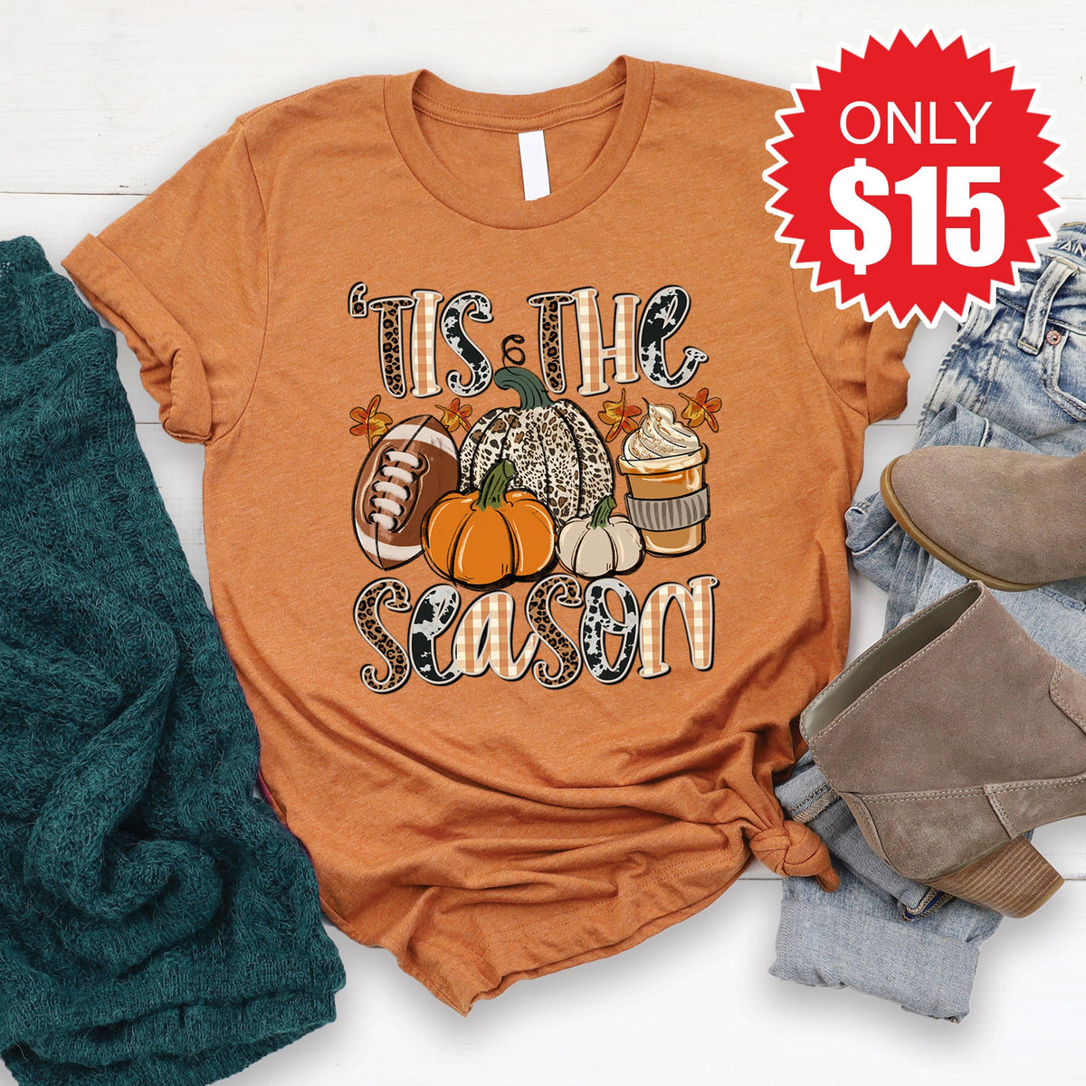Tis The Season Tee - Heather Autumn - 15 product image 1