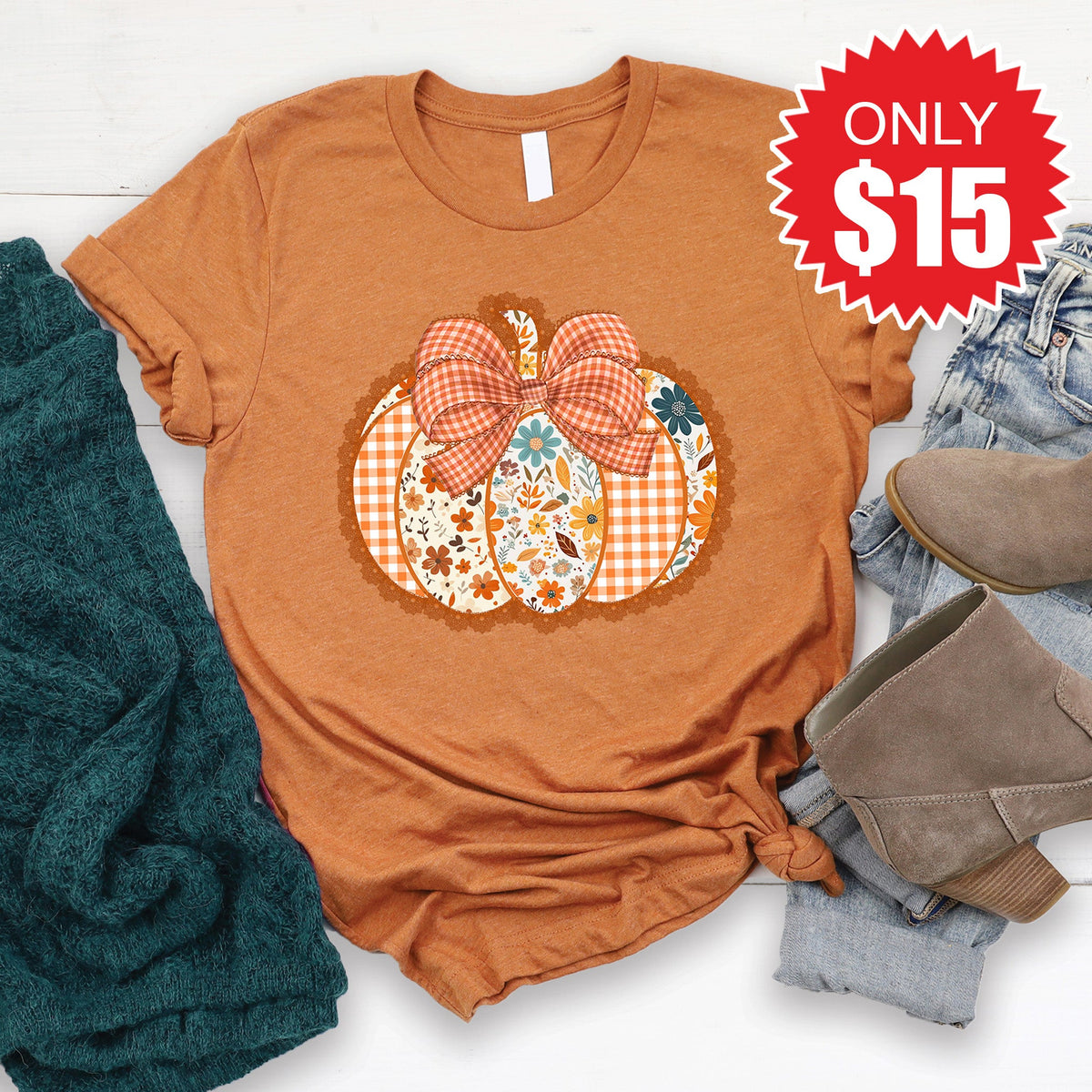 Pumpkin Tee - Heather Autumn - 15 product image 1