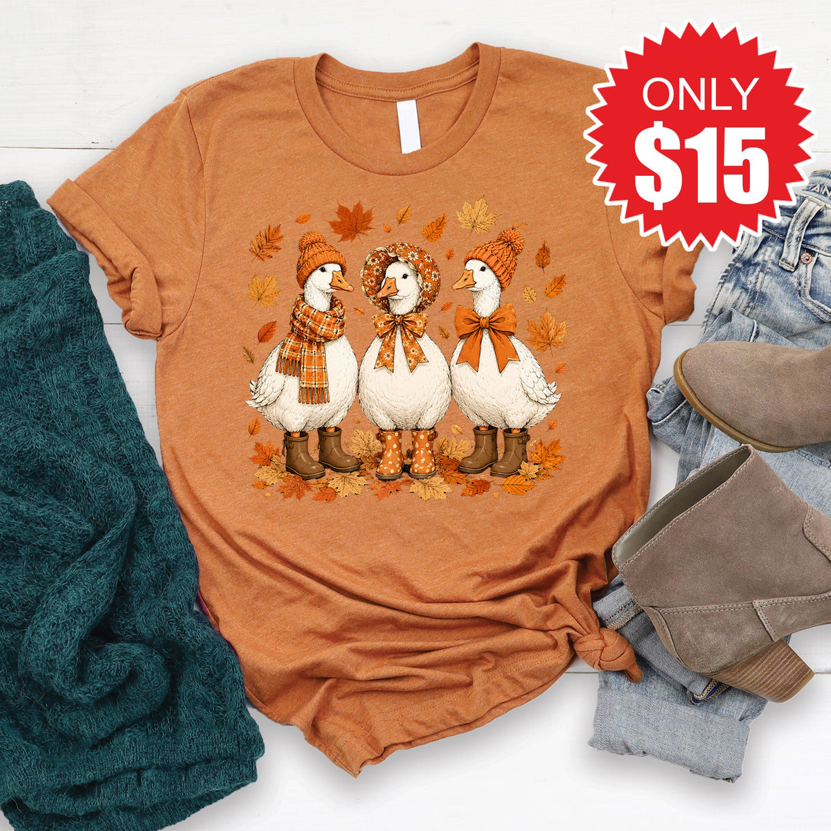 Fall Geese Tee - Heather Autumn - 15 product image 1