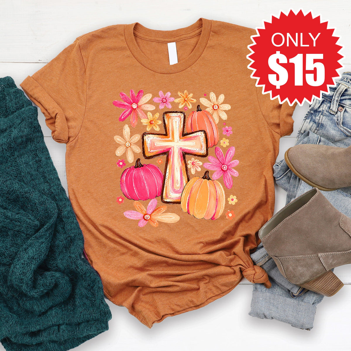 Cross Fall Tee - Heather Autumn - 15 product image 1