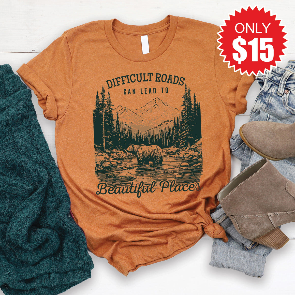 Beautiful Places Tee - Heather Autumn - 15 product image 1