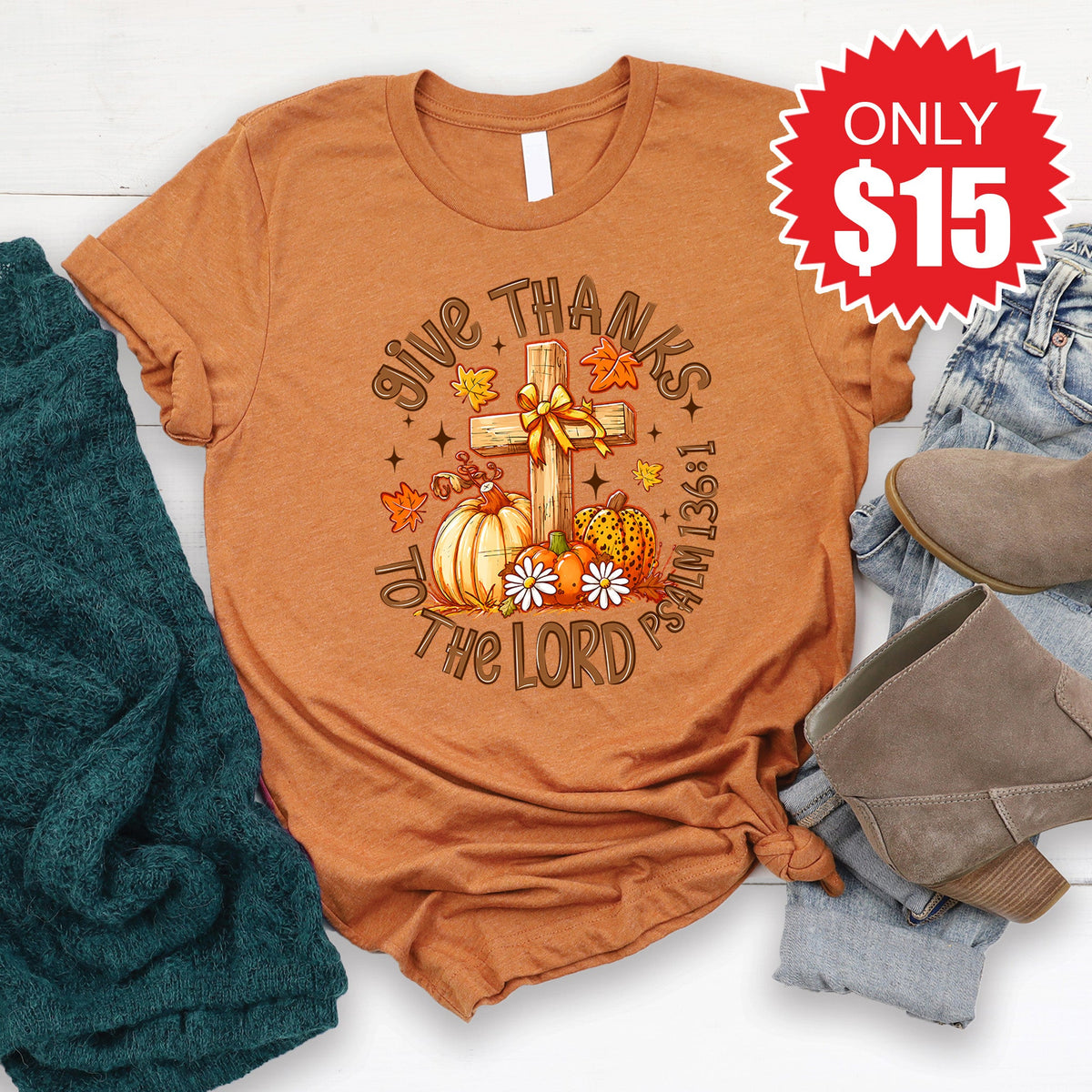 Give Thanks Tee - Heather Autumn - 15 product image 1