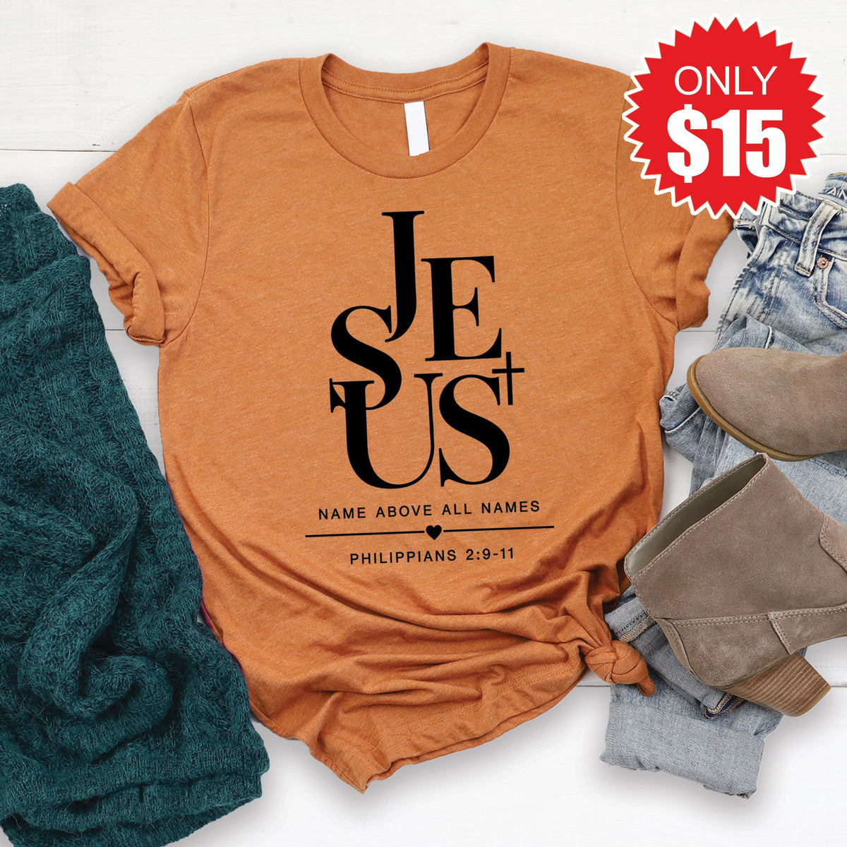 Jesus Tee - Heather Autumn - 15 product image 1