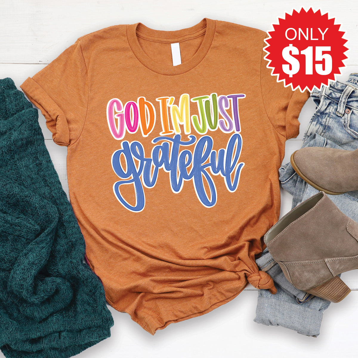 Just Grateful Tee - Heather Autumn - 15 product image 1