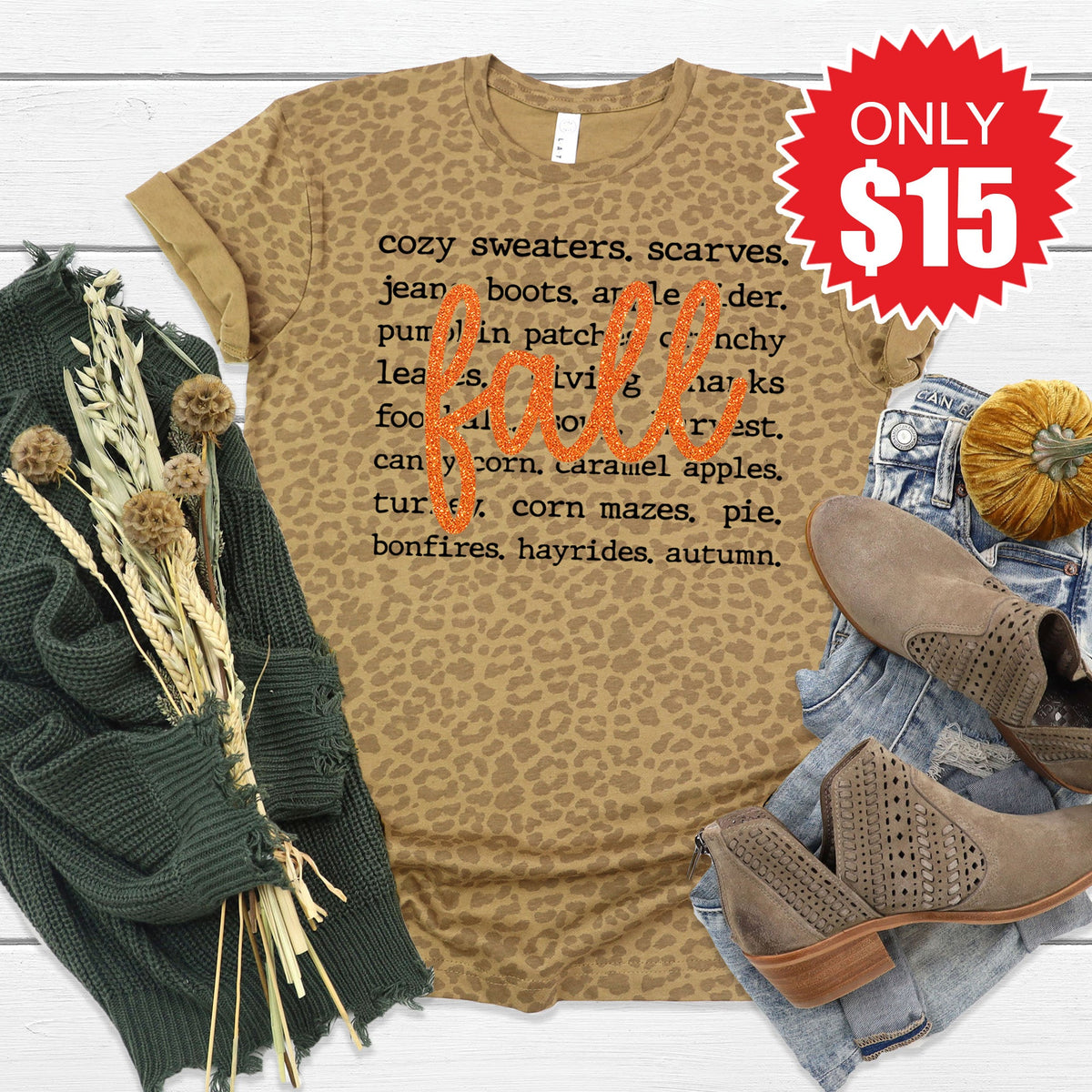 Fall Tee - Brown Leopard - 15 product image 1